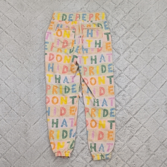 Anthropologie Joggers Womens S Pink Pride Graphic Luke John Matthew Arnold - Picture 9 of 10